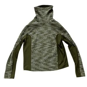 Nike Pro Hyperwarm Turtleneck Active Top Size XL Olive Green